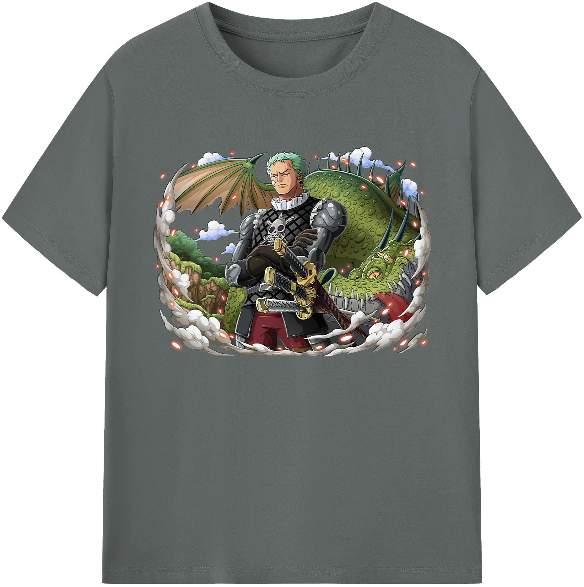 ワンピース ロロノア・ゾロ ONE PIECE Roronoa Zoro 綿100％ メンズ半袖Tシャツ｜肌触りやわらか＆通気性